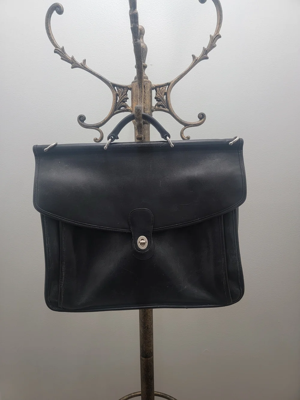 Coach Black Leather Men's Briefcase